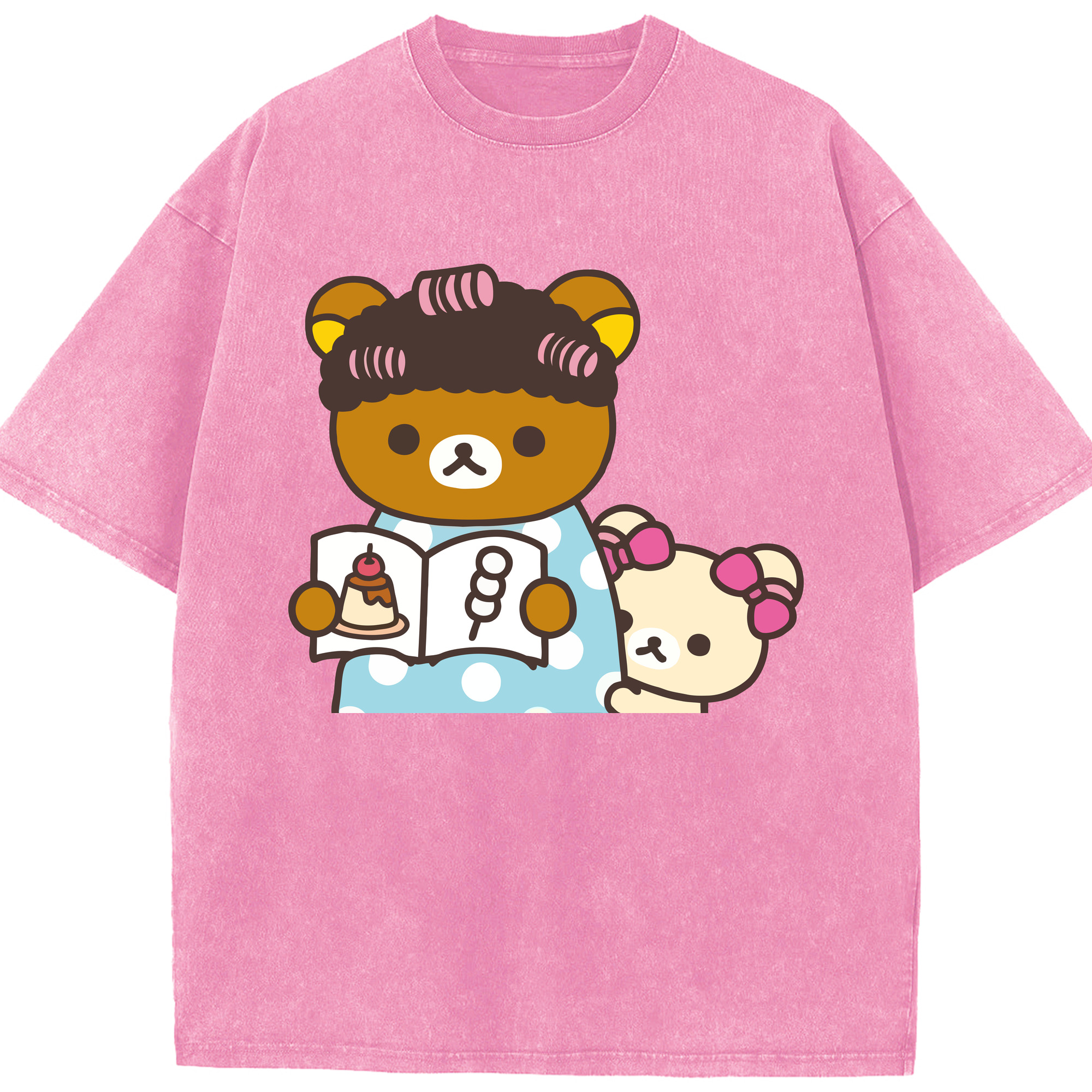 （画像用） リラックマ リラックマ キイロイトリ Rilakkuma Korilakkuma Kiiroitori 綿100% ヴィンテージ風 半袖Tシャツ（フロントプリント）